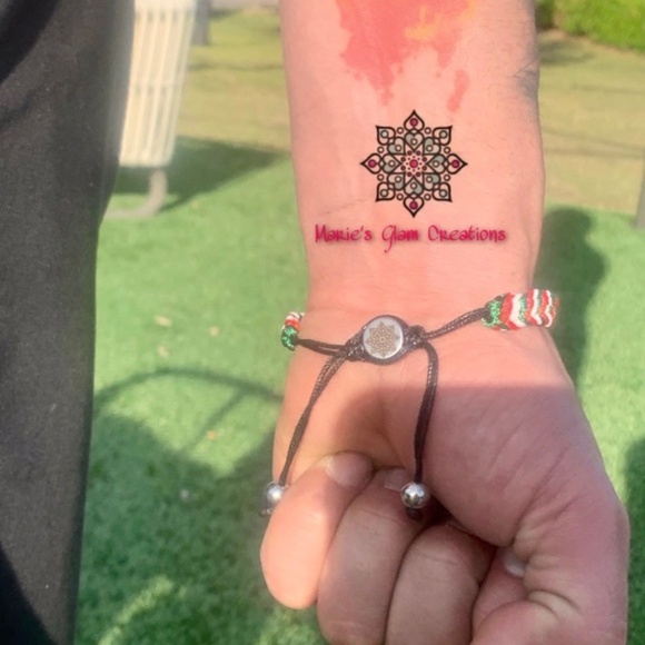 Men Patriot Bracelet-Adjustable Mexico Flag Bracelet- Mexico Flag Colors-Mexican - Picture 4 of 7